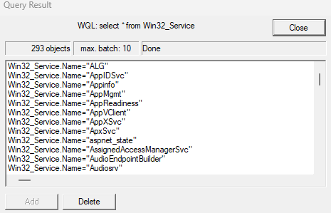 WBEMTEST Connect Button