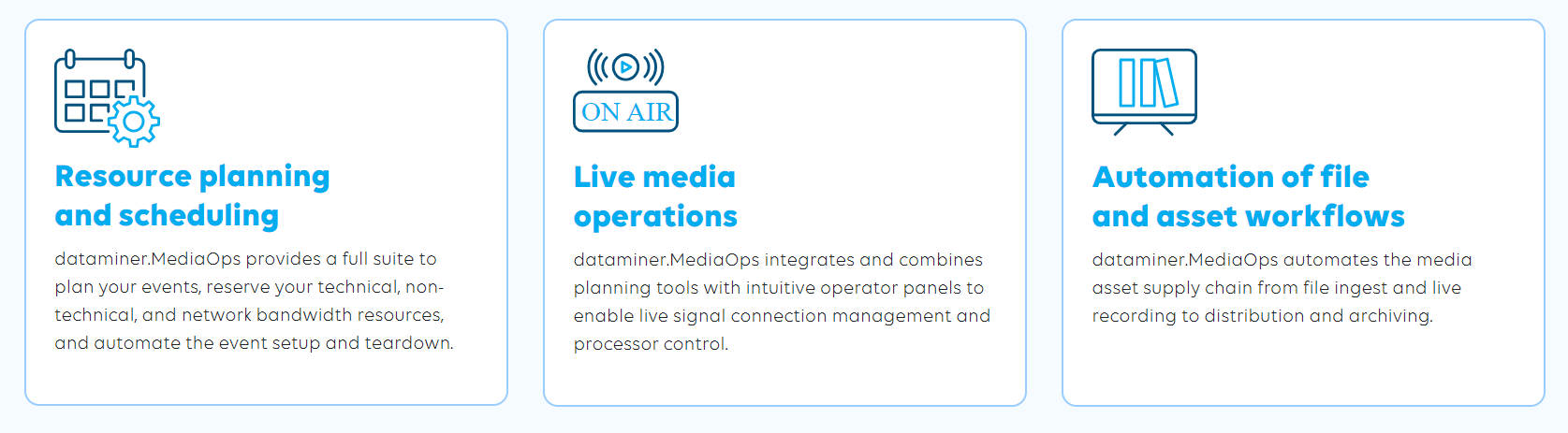 MediaOps for planned, live, and file-based operations