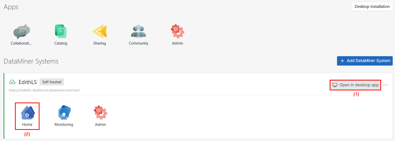 dataminer.services home page
