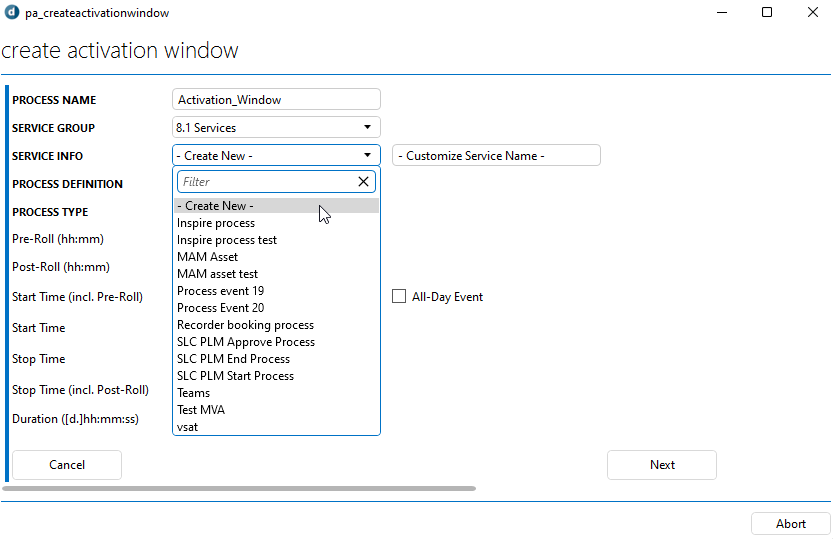 Activation Window