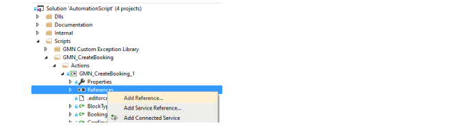 Add Reference option