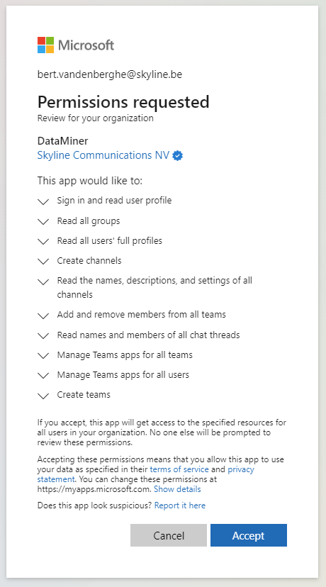 Admin consent
