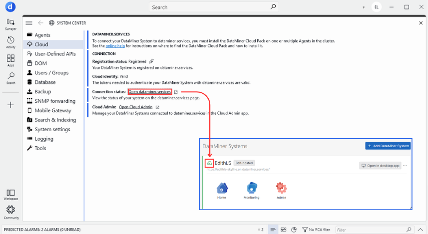 System Center Cloud page