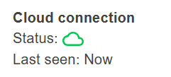 Skyline Admin: Cloud connection status