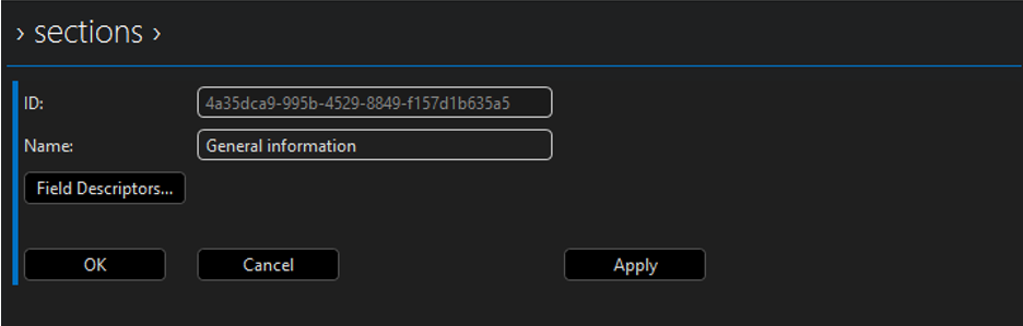 DOM Editor: new section