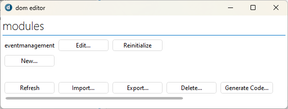 Dom Editor Module created