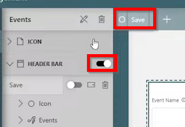 DOM LCA Save Button