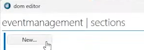Dom Editor New Section Definition