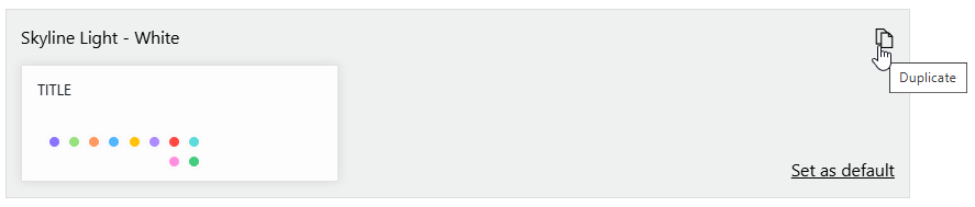 Duplicate theme button