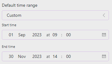 Custom time range