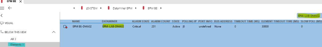 Find BE element host