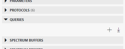 + icon to create query