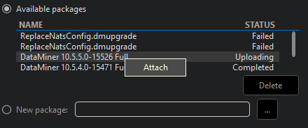 Attaching to a running upgrade
