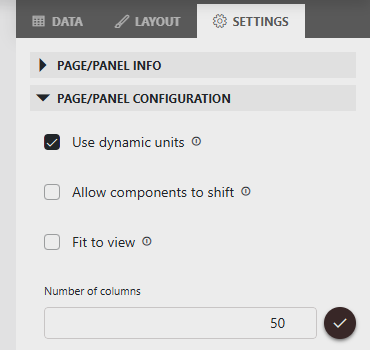 Number of columns setting