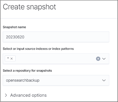 OpenSearch Dashboards - Snapshot Overview