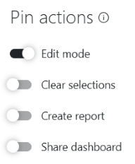 Pin actions