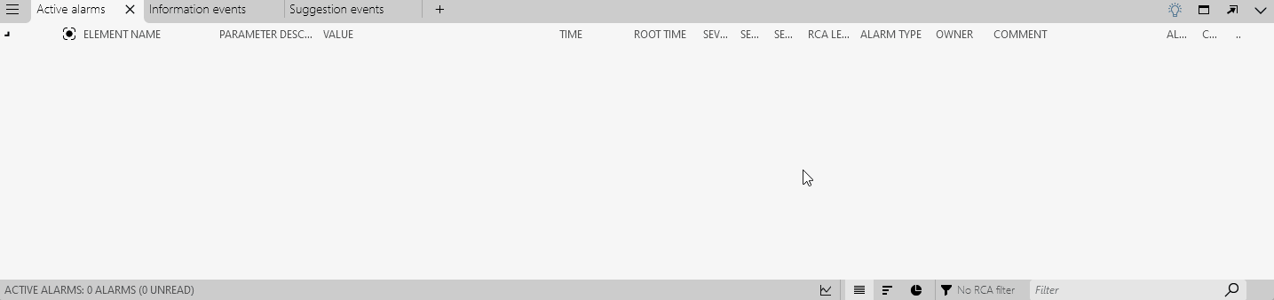 Predicted alarm in the Alarm Console for the cache utilization of the second content management server