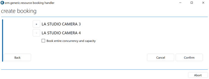 Step 2 of the resource scheduling wizard