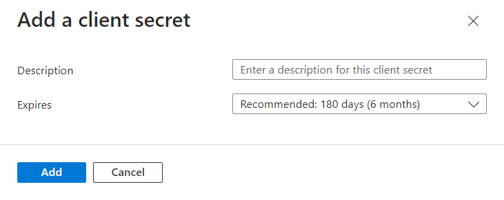 Add client secret