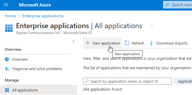Adding an enterprise app