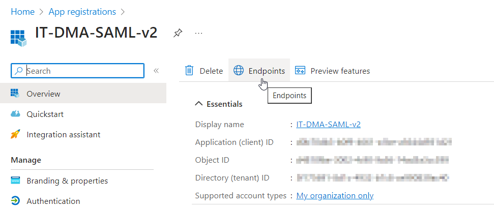 App endpoints