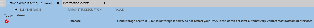 Error in Alarm Console