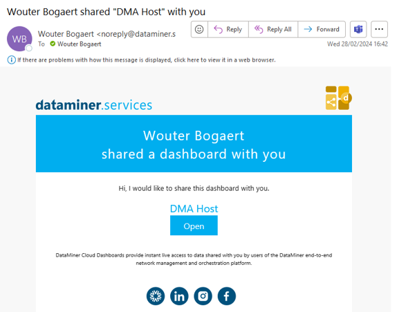 Shared dashboard