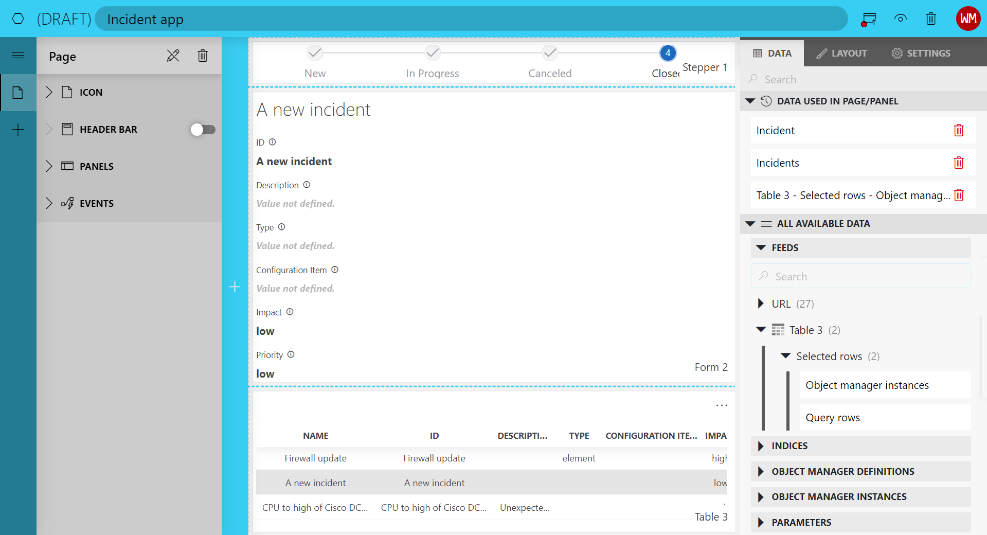 Instance data