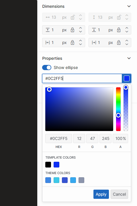 Configure a custom color