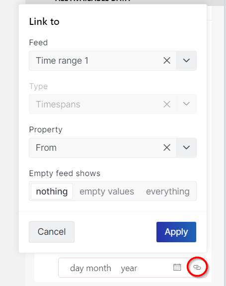 Link the filter to a feed