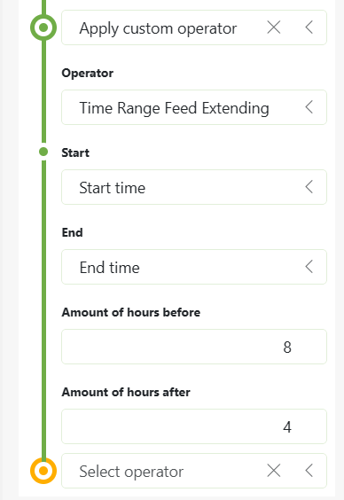 Time Range Feed Extending custom operator