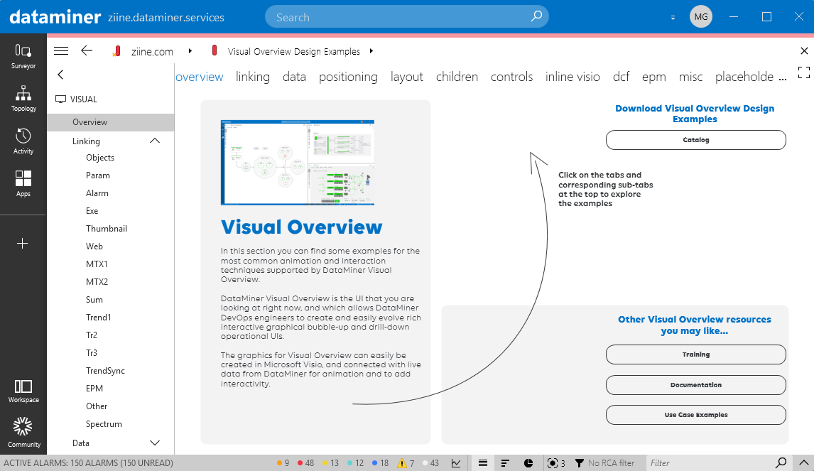 Ziine Visual Overview example