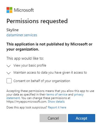 Request for permissions