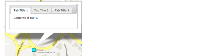 Tab pages in a marker balloon