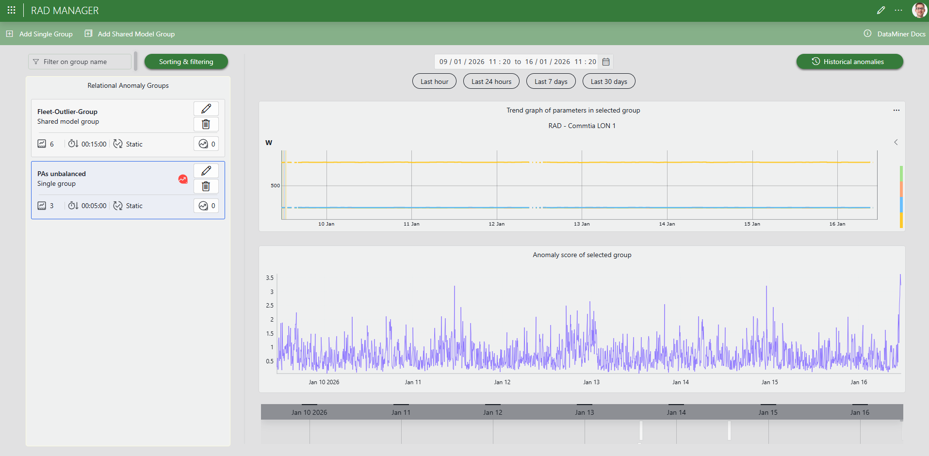 Selected Group in RAD Manager