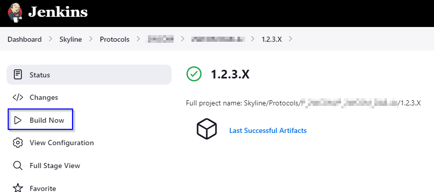 Build Now button in Jenkins