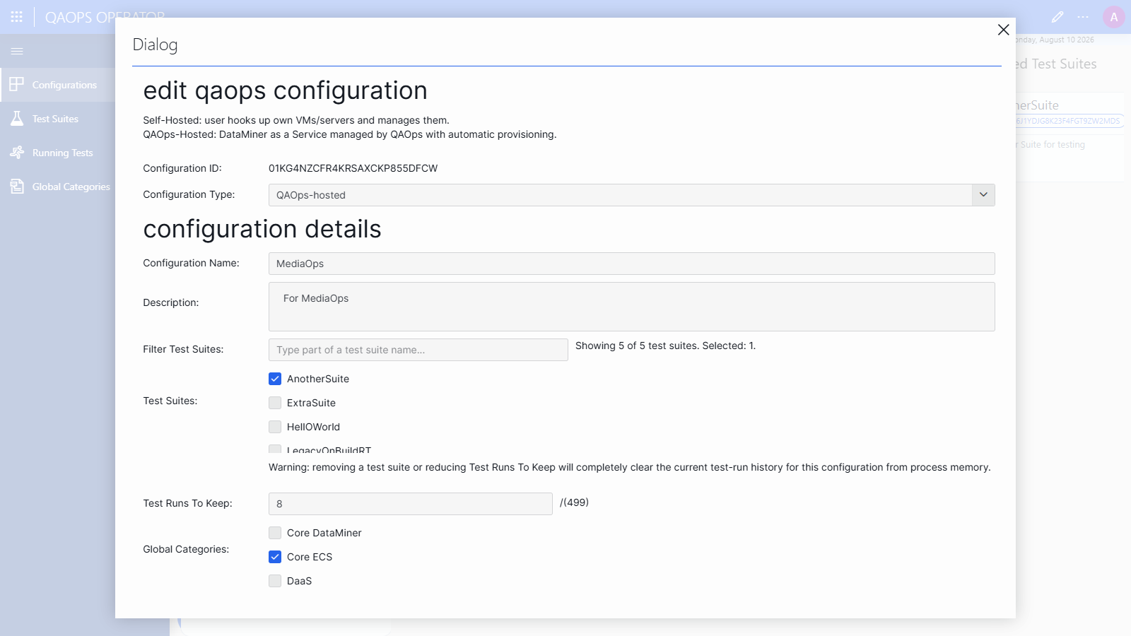 Edit Configuration dialog