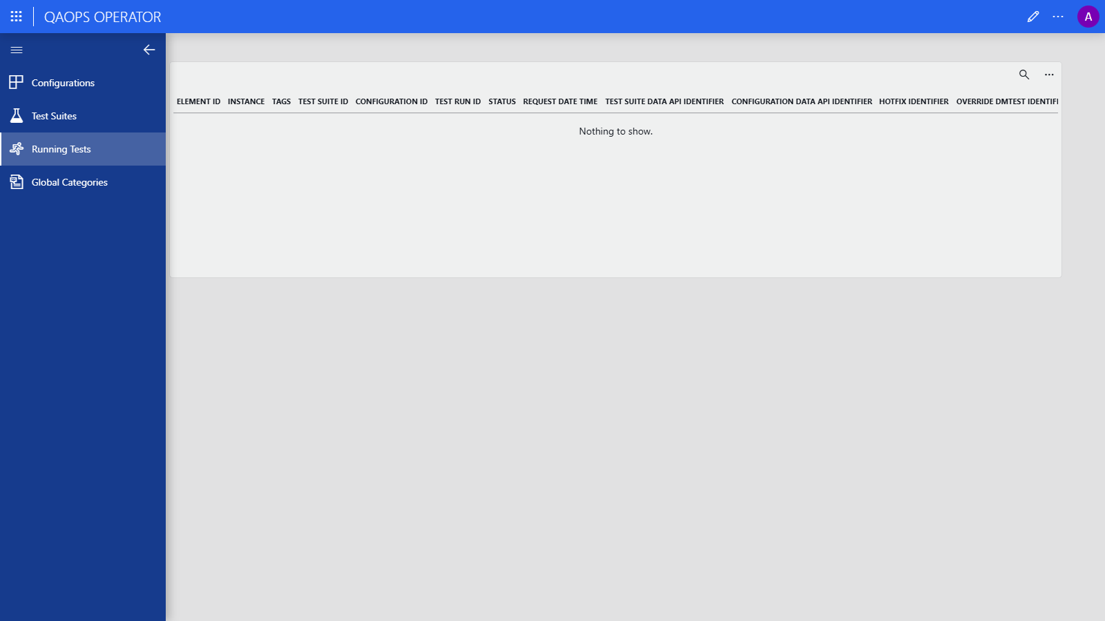 QAOps operator running tests