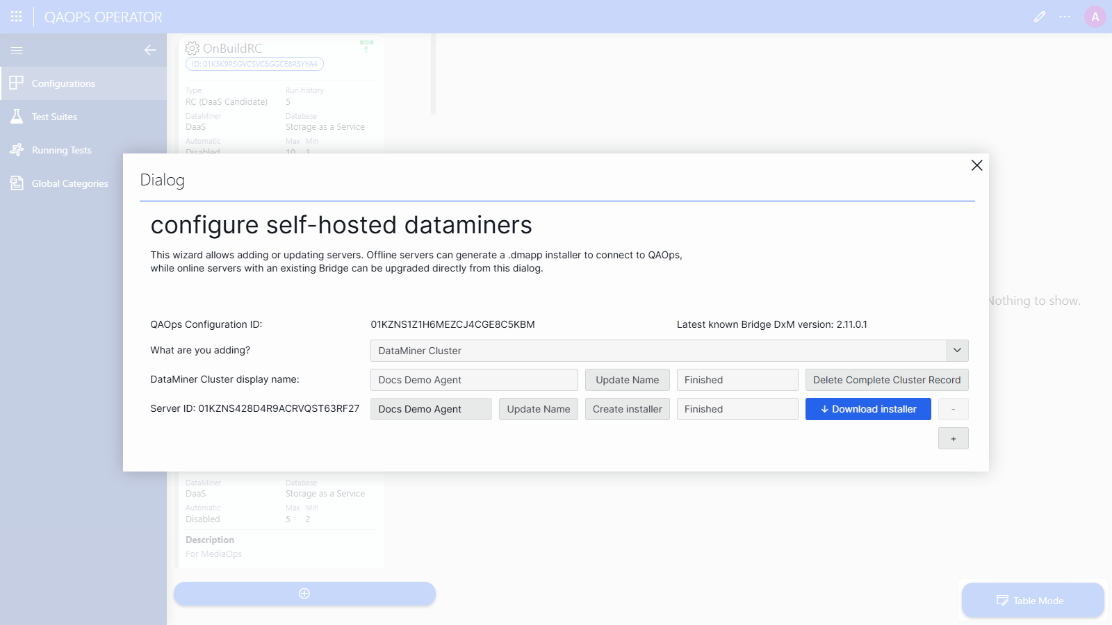 Wizard in DataMiner Cluster mode