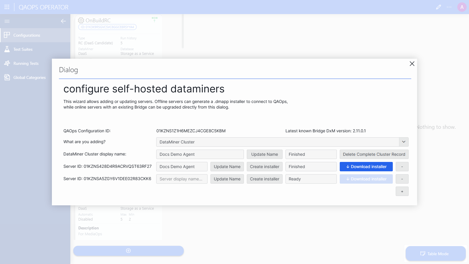 Cluster with two server rows