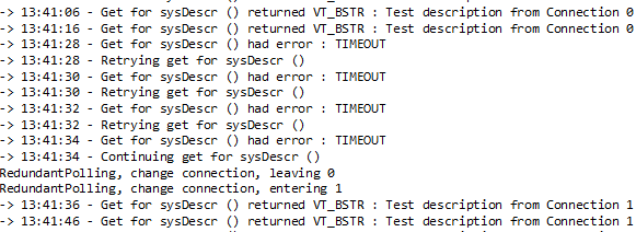 Interface switching on 2 SNMP connections