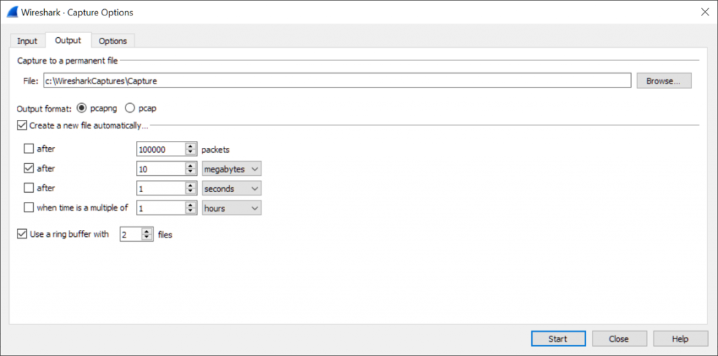 WiresharkCaptureOptions