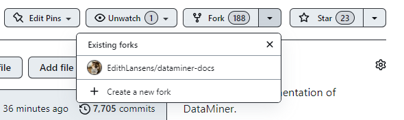 Your existing forks