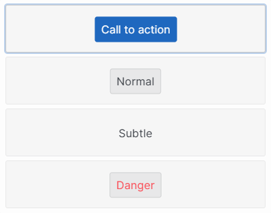 All button style options for the Type setting