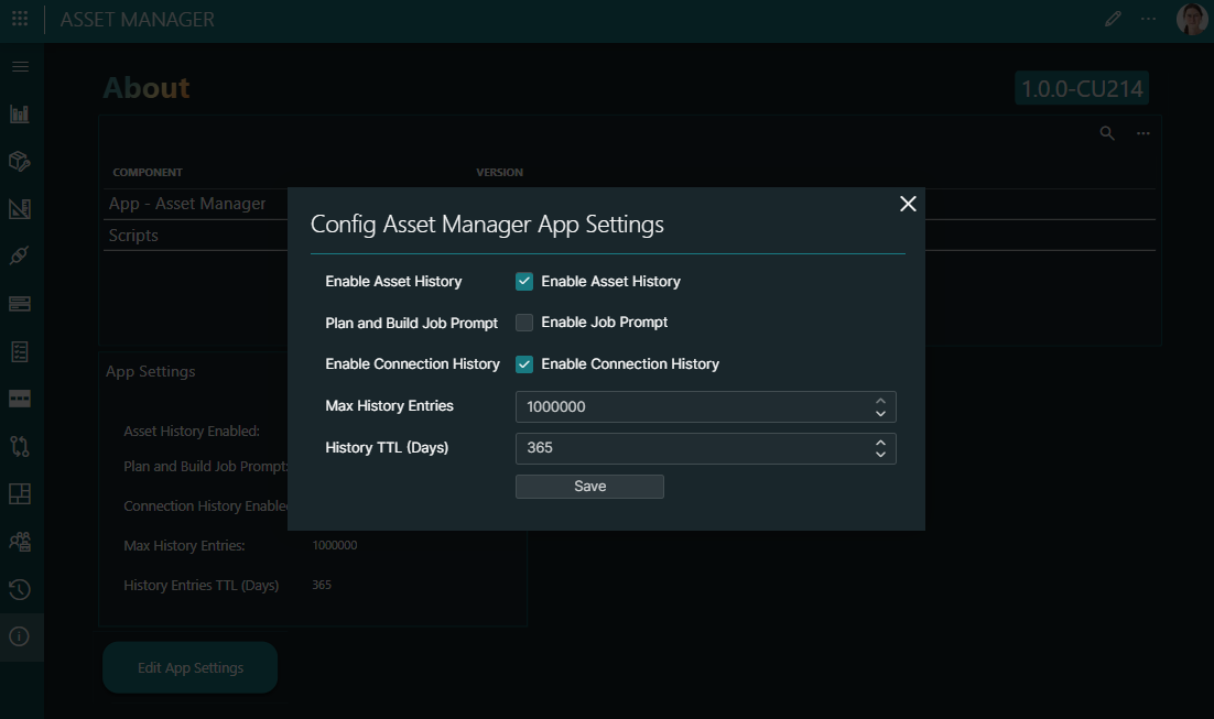 Asset Manager About page