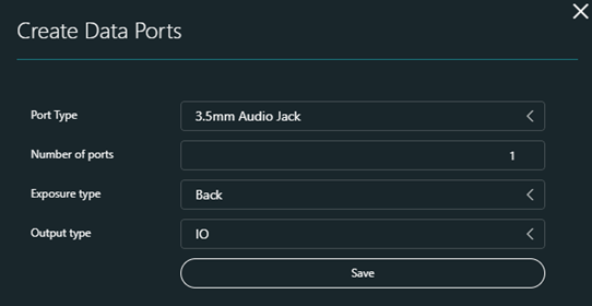 Add data port wizard