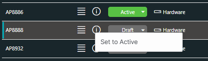 Asset class state context menu