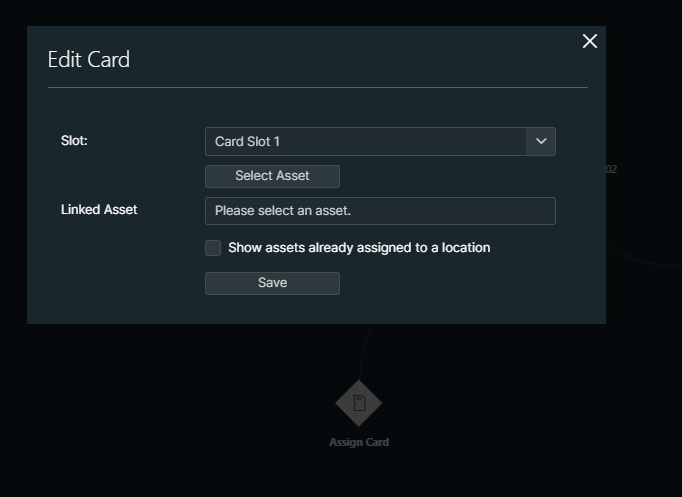 Card assignment wizard