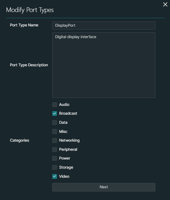 Configuring port types | DataMiner Docs