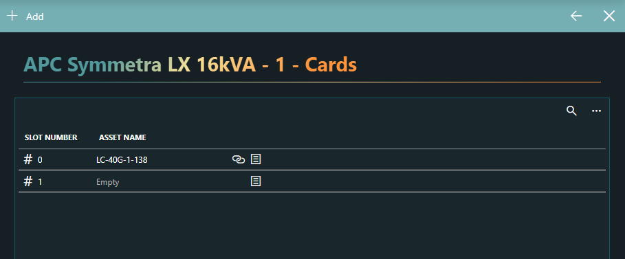 Side panel for card assignment
